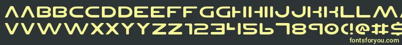 PlanetNsExpanded Font – Yellow Fonts on Black Background