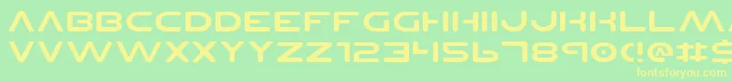 PlanetNsExpanded Font – Yellow Fonts on Green Background