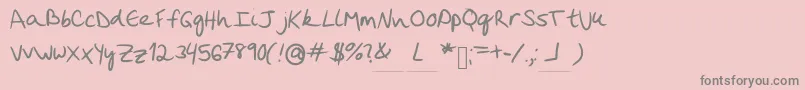 フォントLeyfont – ピンクの背景に灰色の文字