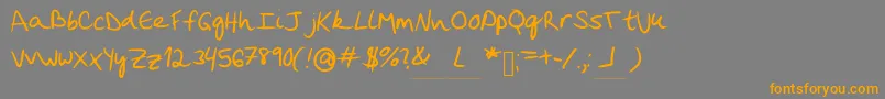 Leyfont Font – Orange Fonts on Gray Background