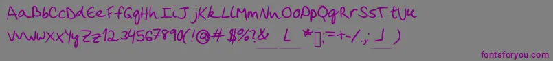 Шрифт Leyfont – фиолетовые шрифты на сером фоне