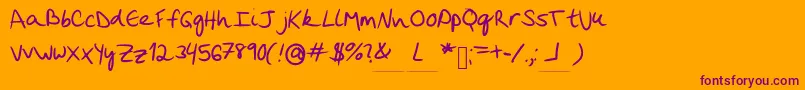 Шрифт Leyfont – фиолетовые шрифты на оранжевом фоне