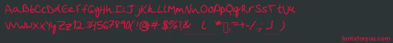 Leyfont Font – Red Fonts on Black Background