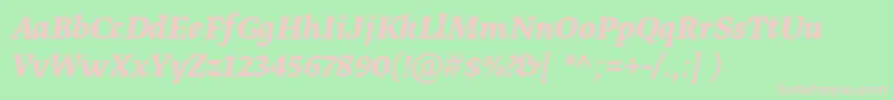 GretatextproBolditalic Font – Pink Fonts on Green Background