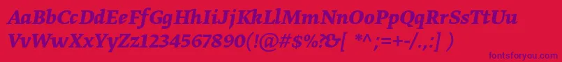 GretatextproBolditalic Font – Purple Fonts on Red Background