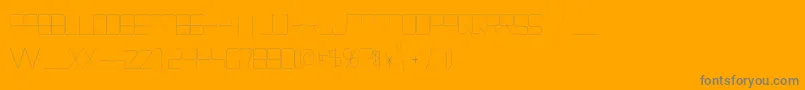 EpicenterThin-Schriftart – Graue Schriften auf orangefarbenem Hintergrund