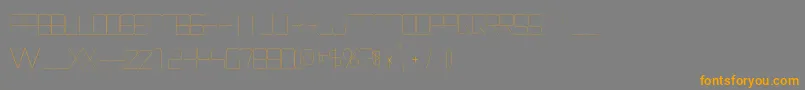 Fonte EpicenterThin – fontes laranjas em um fundo cinza