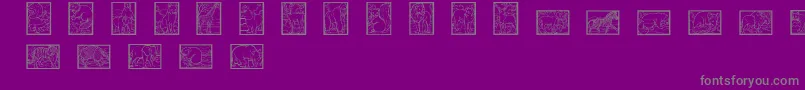 Подробнее о шрифте Wwanimalprints Шрифт Wwanimalprints – серые шрифты на фиолетовом фоне
