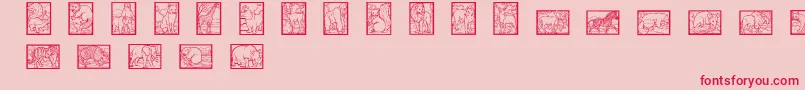 Wwanimalprints Font – Red Fonts on Pink Background