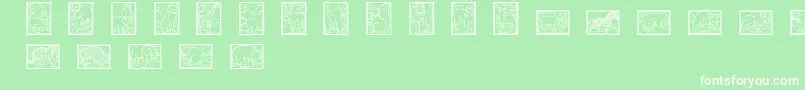 Wwanimalprints Font – White Fonts on Green Background