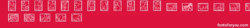 Wwanimalprints Font – White Fonts on Red Background