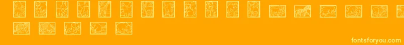 Wwanimalprints Font – Yellow Fonts on Orange Background