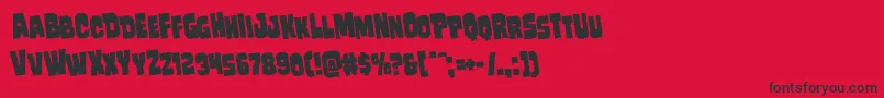 Mindlessbruterotate Font – Black Fonts on Red Background