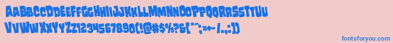 Mindlessbruterotate Font – Blue Fonts on Pink Background