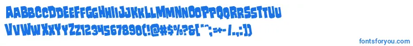 Mindlessbruterotate Font – Blue Fonts on White Background