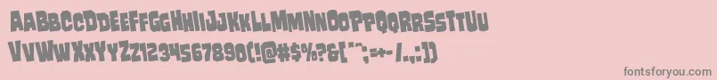 フォントMindlessbruterotate – ピンクの背景に灰色の文字