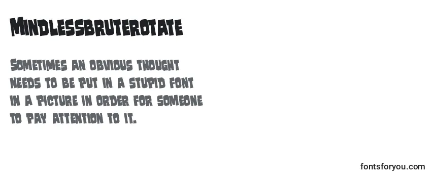 Review of the Mindlessbruterotate Font