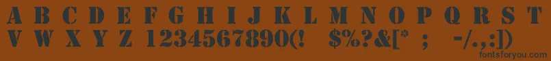 Handmade-Schriftart – Schwarze Schriften auf braunem Hintergrund
