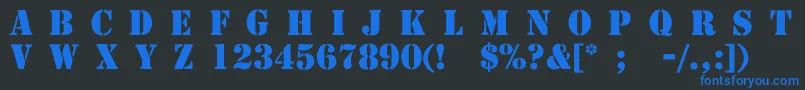 Handmade Font – Blue Fonts on Black Background