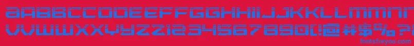 Laserwolfhalf Font – Blue Fonts on Red Background