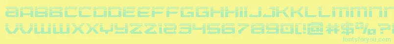 Шрифт Laserwolfhalf – зелёные шрифты на жёлтом фоне