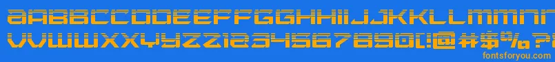Laserwolfhalf Font – Orange Fonts on Blue Background
