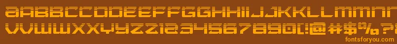 Laserwolfhalf Font – Orange Fonts on Brown Background