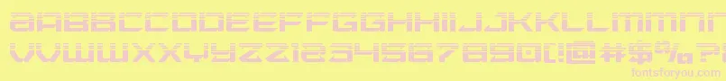 Laserwolfhalf Font – Pink Fonts on Yellow Background