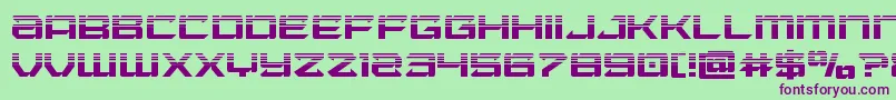 Fonte Laserwolfhalf – fontes roxas em um fundo verde