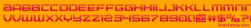 Laserwolfhalf Font – Red Fonts on Orange Background