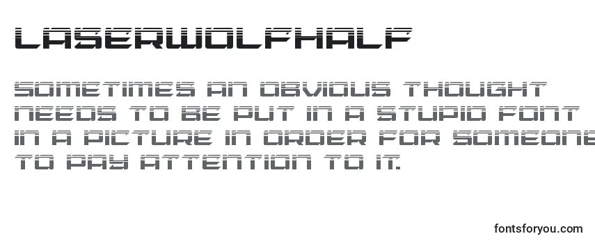 Review of the Laserwolfhalf Font