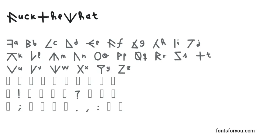 Schriftart FuckTheWhat – Alphabet, Zahlen, spezielle Symbole