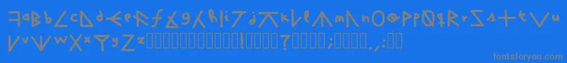 フォントFuckTheWhat – 青い背景に灰色の文字