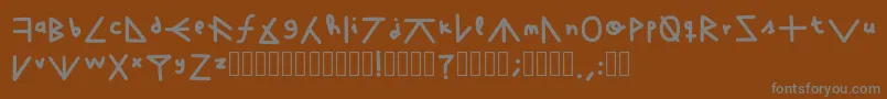 フォントFuckTheWhat – 茶色の背景に灰色の文字