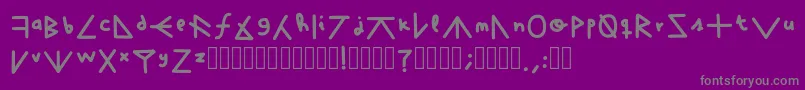 フォントFuckTheWhat – 紫の背景に灰色の文字