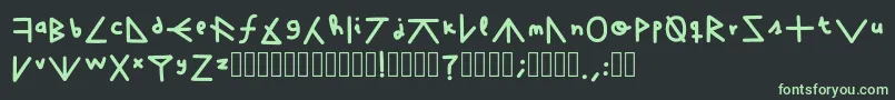 フォントFuckTheWhat – 黒い背景に緑の文字