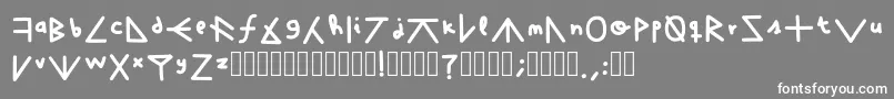 フォントFuckTheWhat – 灰色の背景に白い文字