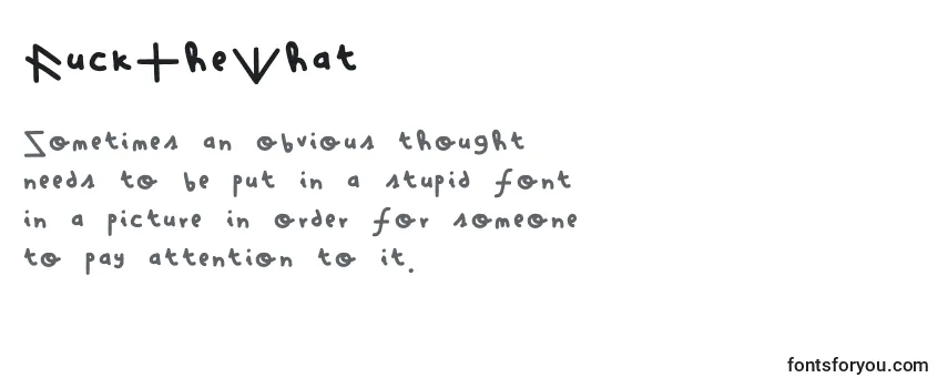 Review of the FuckTheWhat Font