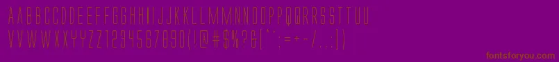 Alienleaguecond Font – Brown Fonts on Purple Background