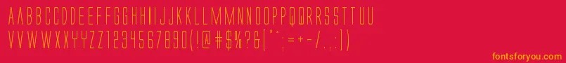 Alienleaguecond Font – Orange Fonts on Red Background