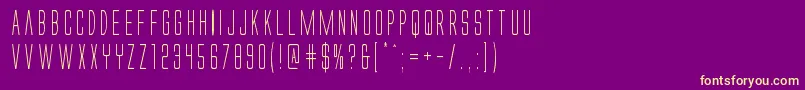 Alienleaguecond Font – Yellow Fonts on Purple Background