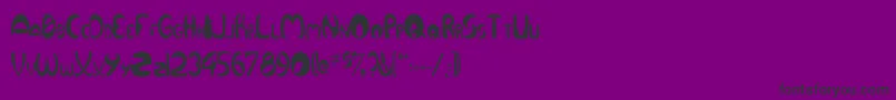 QurveThin Font – Black Fonts on Purple Background