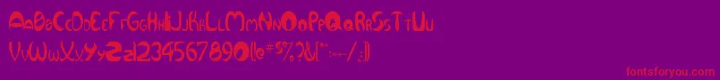 QurveThin Font – Red Fonts on Purple Background