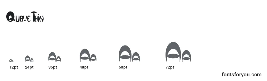 QurveThin Font Sizes