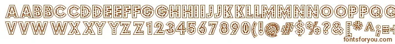 Budmojigglish-fontti – ruskeat fontit valkoisella taustalla