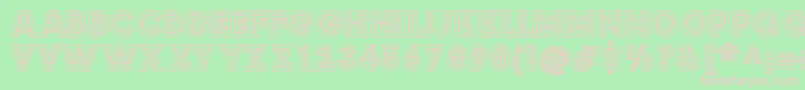 Budmojigglish Font – Pink Fonts on Green Background