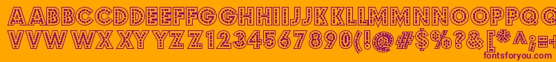 Budmojigglish Font – Purple Fonts on Orange Background