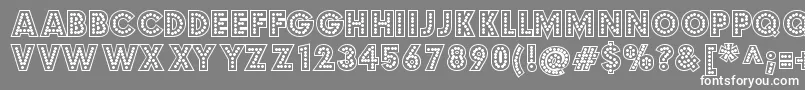 フォントBudmojigglish – 灰色の背景に白い文字