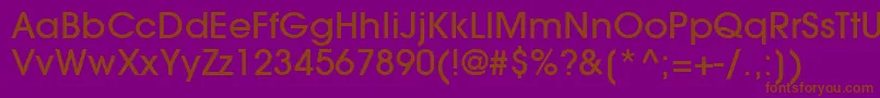 ItcAvantGardeGothicLtMedium Font – Brown Fonts on Purple Background