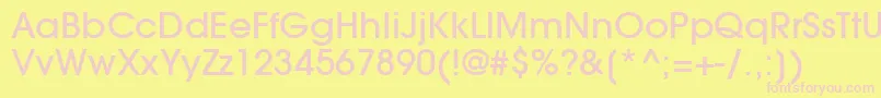 ItcAvantGardeGothicLtMedium Font – Pink Fonts on Yellow Background